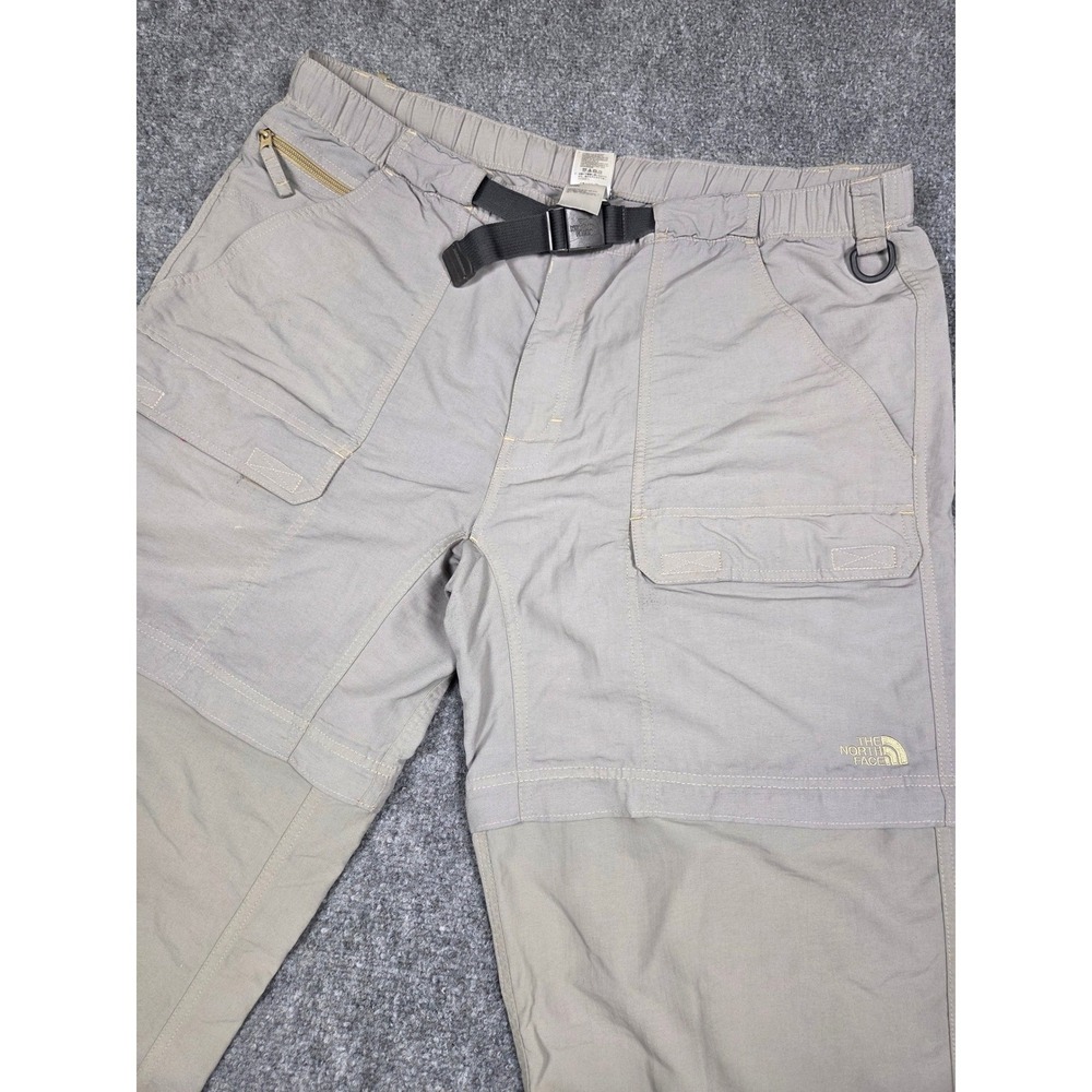 The North Face Convertible Hiking Pants Mens XL Gray Zip Off Cargo Trekking